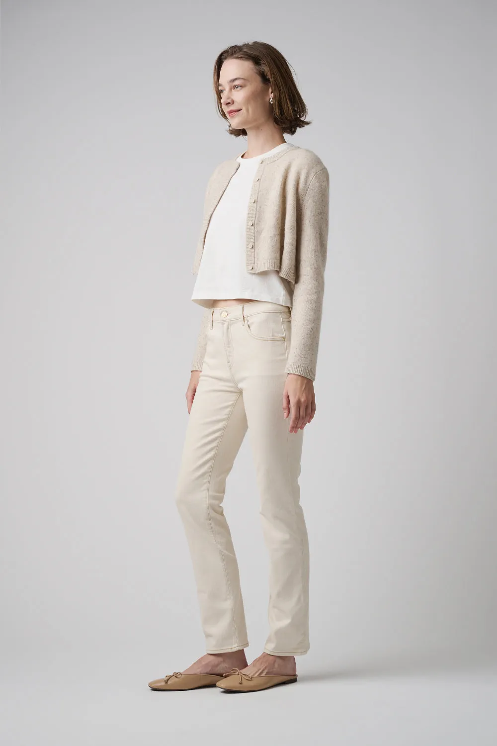 The Melrose Straight Denim  |  White Sand
