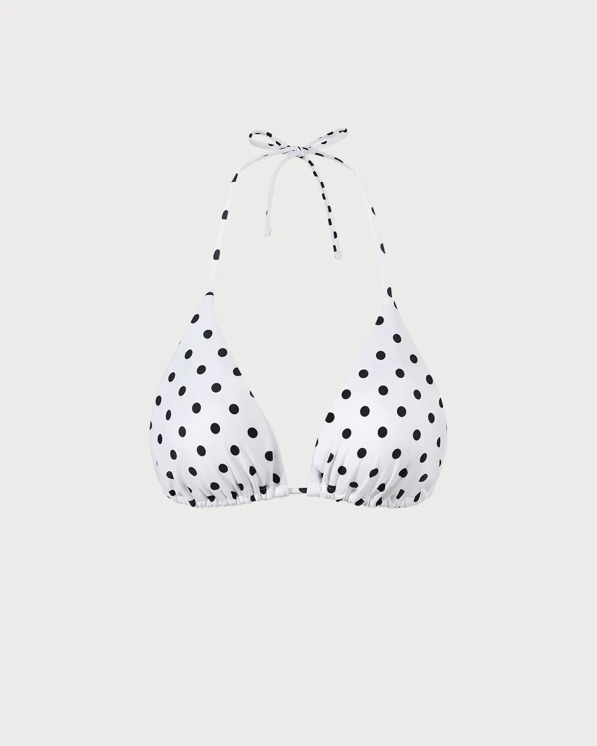 The Polka Dot Triangle Bikini Top