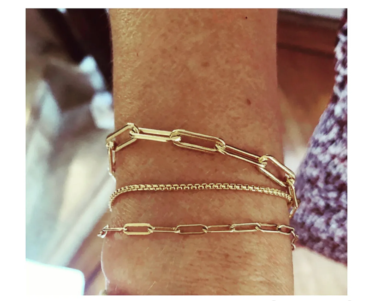 Thin Box Chain Bracelet - 14K Gold Filled