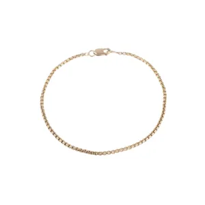Thin Box Chain Bracelet - 14K Gold Filled