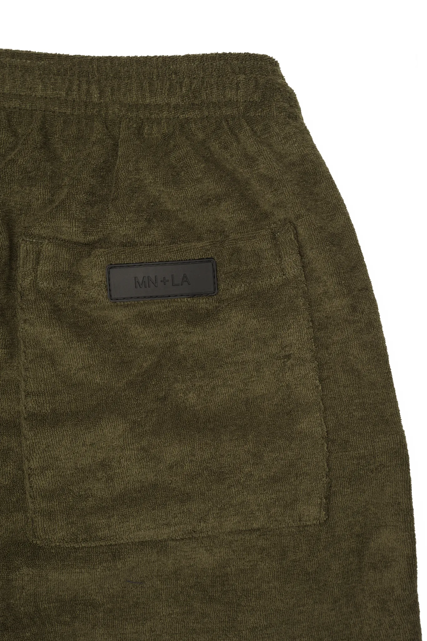TOWEL TERRY HOUSE SHORTS IN OLIVE