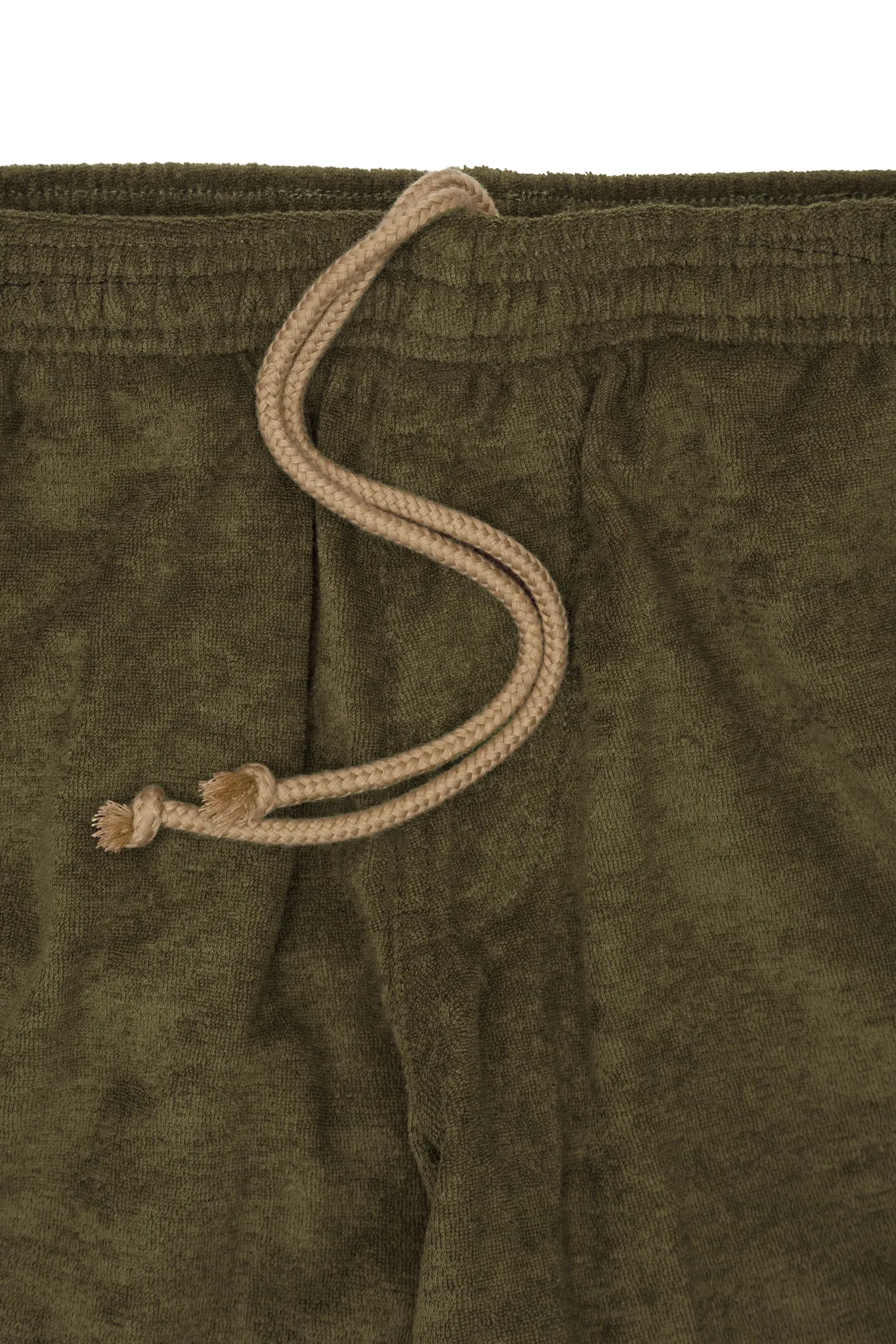 TOWEL TERRY HOUSE SHORTS IN OLIVE