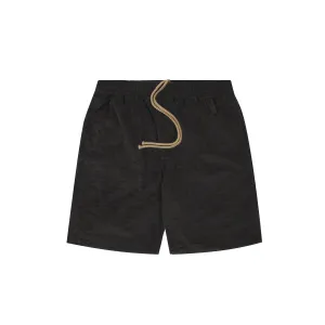 TOWEL TERRY RAW HEM SWEATSHORTS IN CHARCOAL GREY
