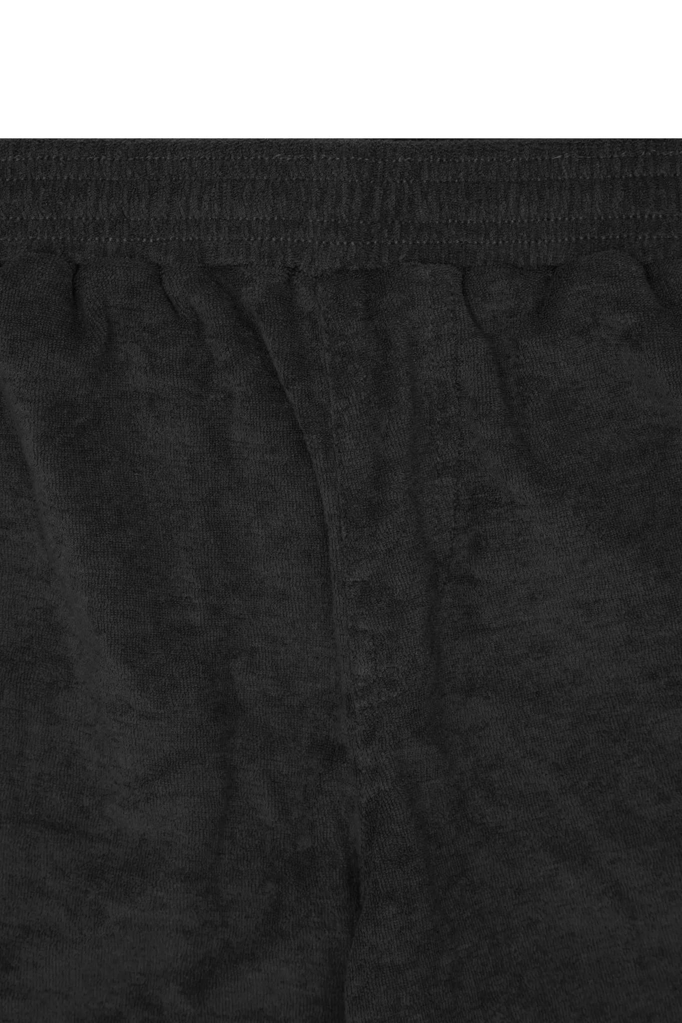 TOWEL TERRY RAW HEM SWEATSHORTS IN CHARCOAL GREY