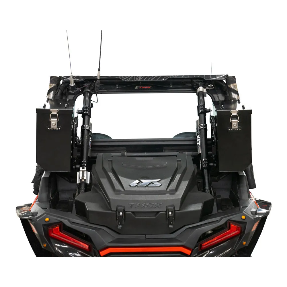 Tusk UTV Quick Release Cargo System - Cage Mounted Medium Box Left & Right Pair Black