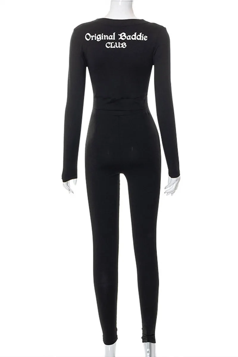 UF791 Stretch Crop Top and Leggings Pants Set
