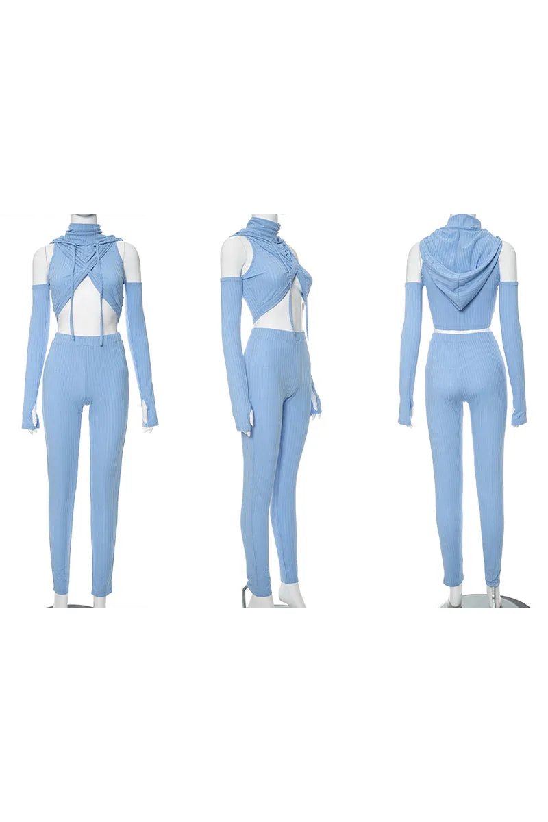 UI0170 Hoodie Tights Set