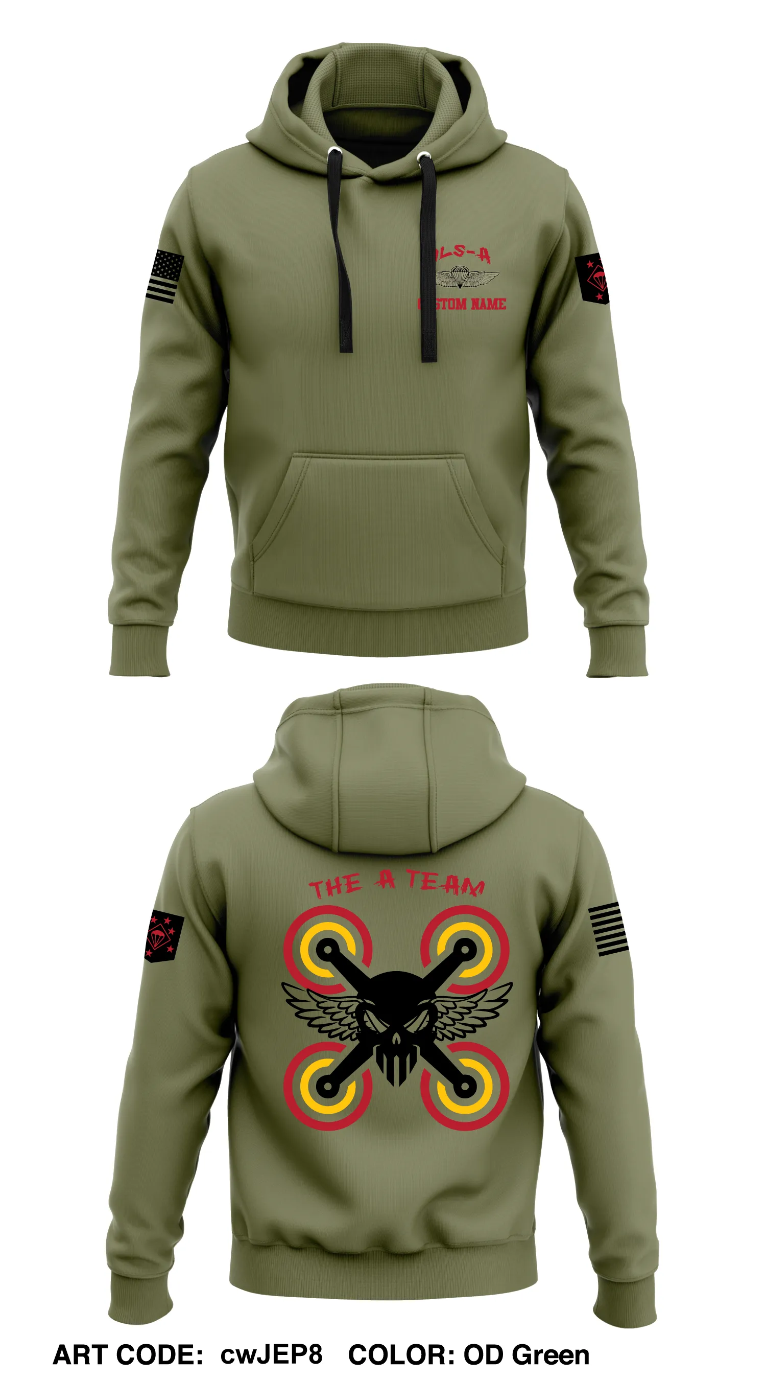 ULS-A  Core Men's Hooded Performance Sweatshirt - cwJEP8