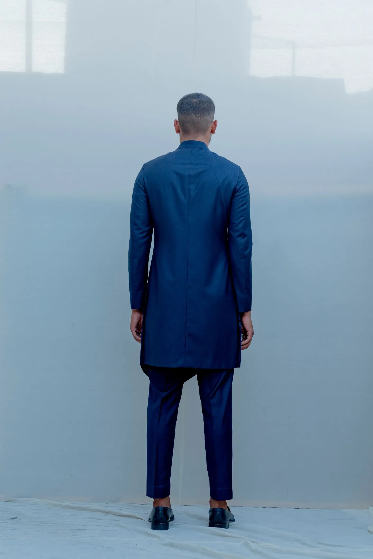 Ultramarine - Dark Blue Indo Western Jacket Set