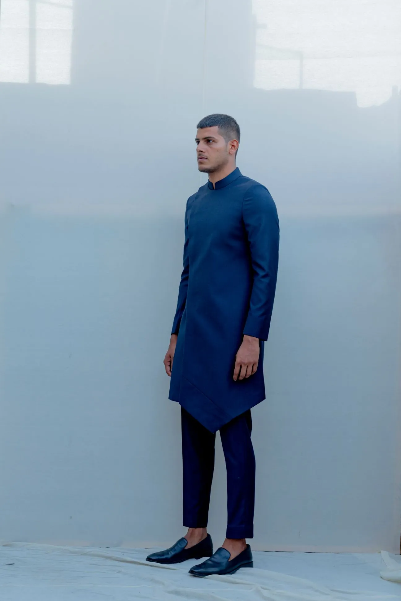 Ultramarine - Dark Blue Indo Western Jacket Set