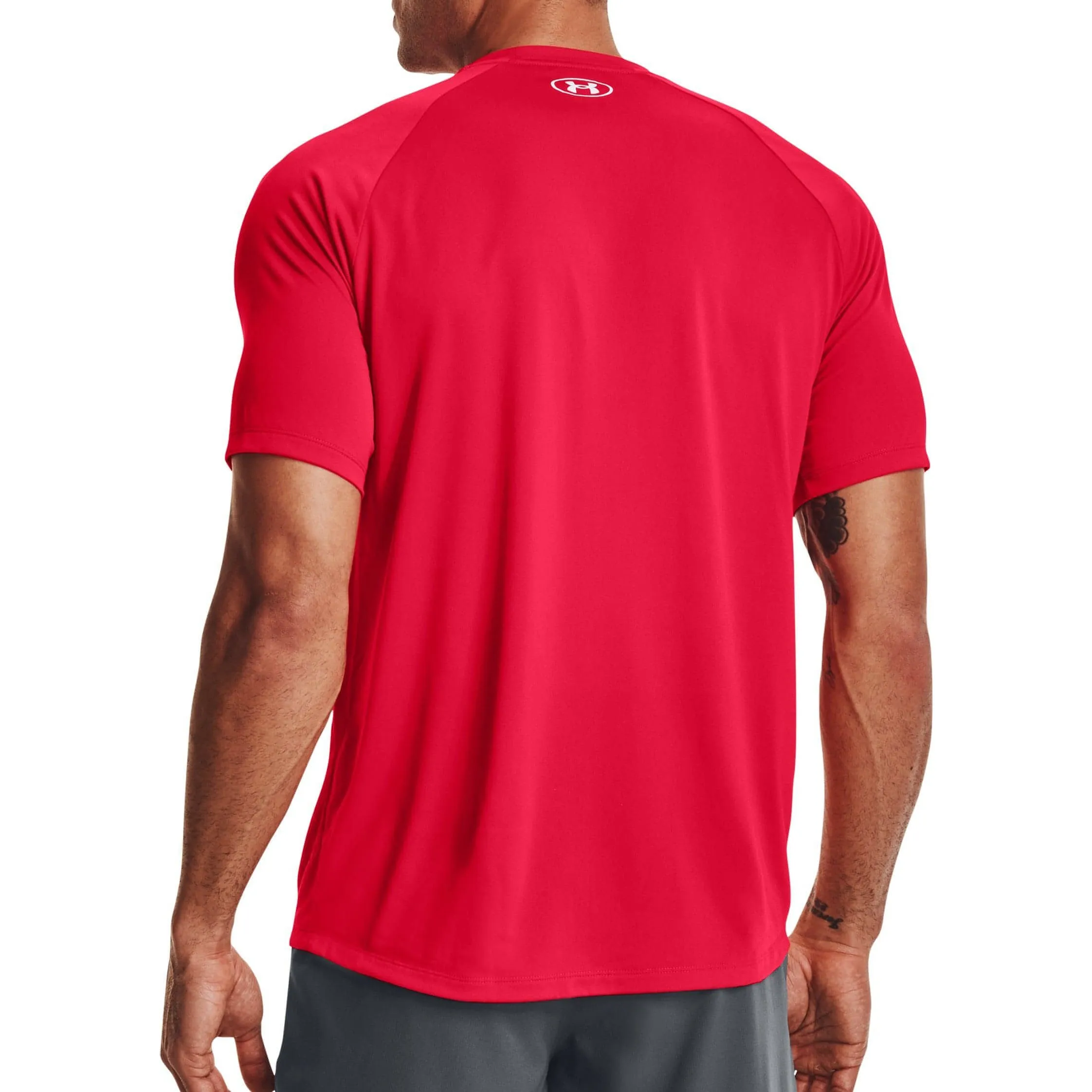 Under Armour Tech 2.0 Wordmark Graphic Short Sleeve Mens Training Top - Red