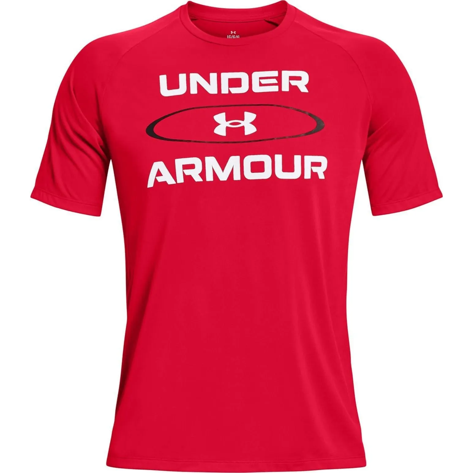 Under Armour Tech 2.0 Wordmark Graphic Short Sleeve Mens Training Top - Red