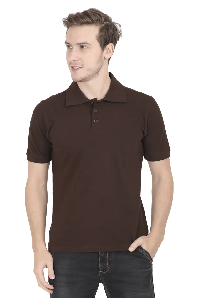 Unisex Petrol Blue Cotton Polo T-Shirt