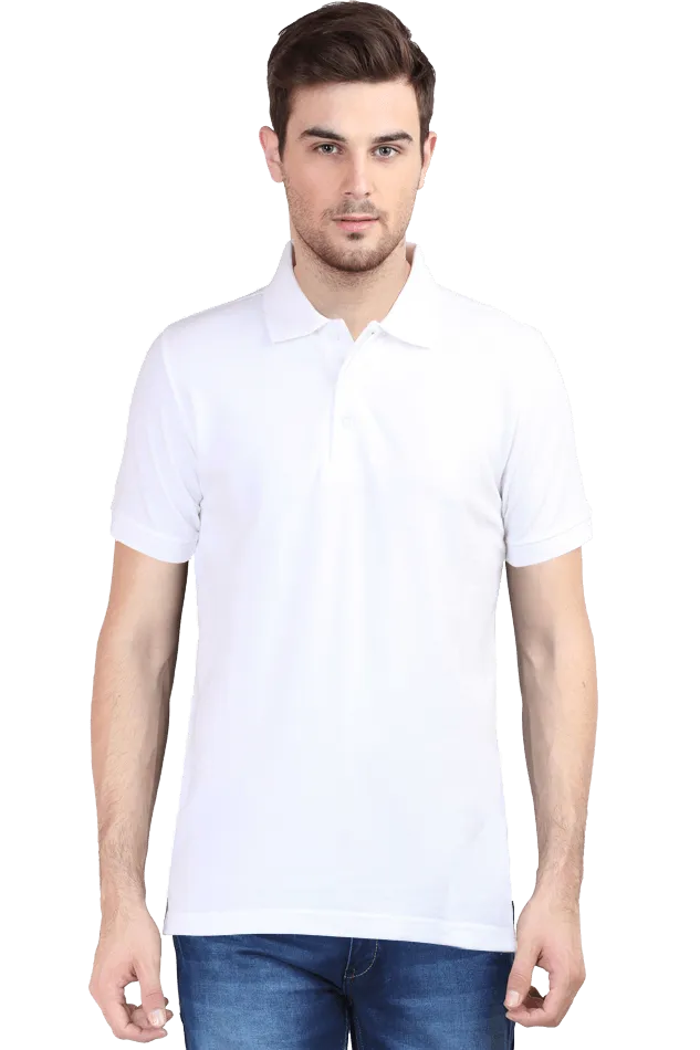 Unisex Petrol Blue Cotton Polo T-Shirt
