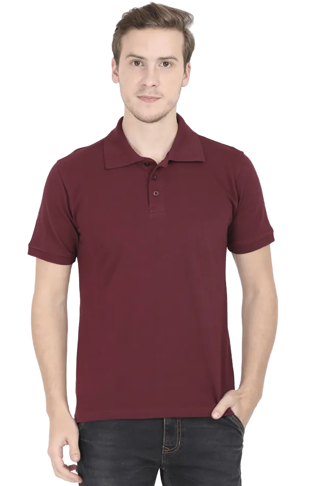 Unisex Petrol Blue Cotton Polo T-Shirt