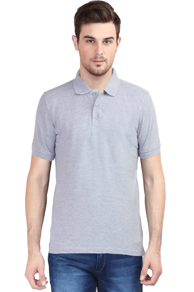 Unisex Petrol Blue Cotton Polo T-Shirt