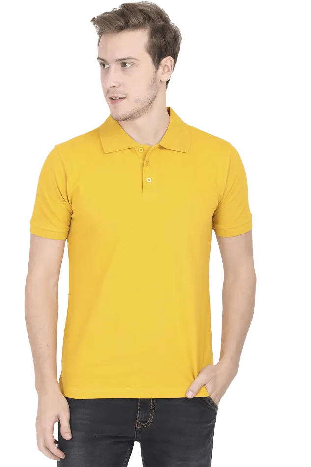 Unisex Petrol Blue Cotton Polo T-Shirt