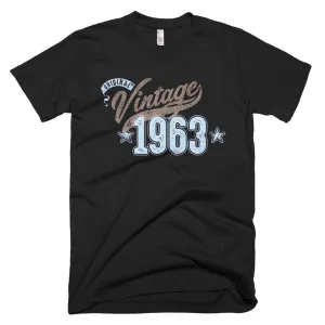 Unisex Year of Birth, 1963, "Vintage" Typographic T-Shirt