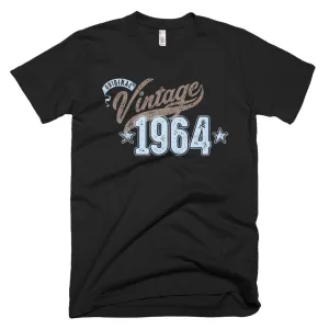 Unisex Year of Birth, 1964, "Vintage" Typographic T-Shirt
