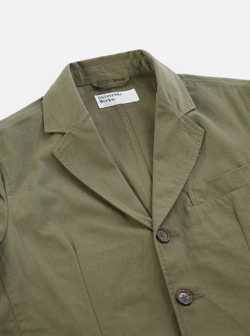 【Universal Works】London Jacket In Light Olive Twill／淺橄欖色英倫西裝夾克