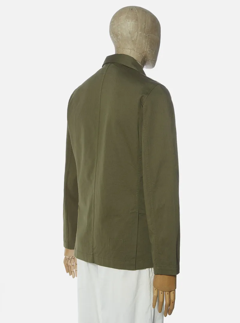 【Universal Works】London Jacket In Light Olive Twill／淺橄欖色英倫西裝夾克