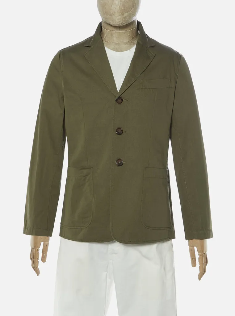 【Universal Works】London Jacket In Light Olive Twill／淺橄欖色英倫西裝夾克