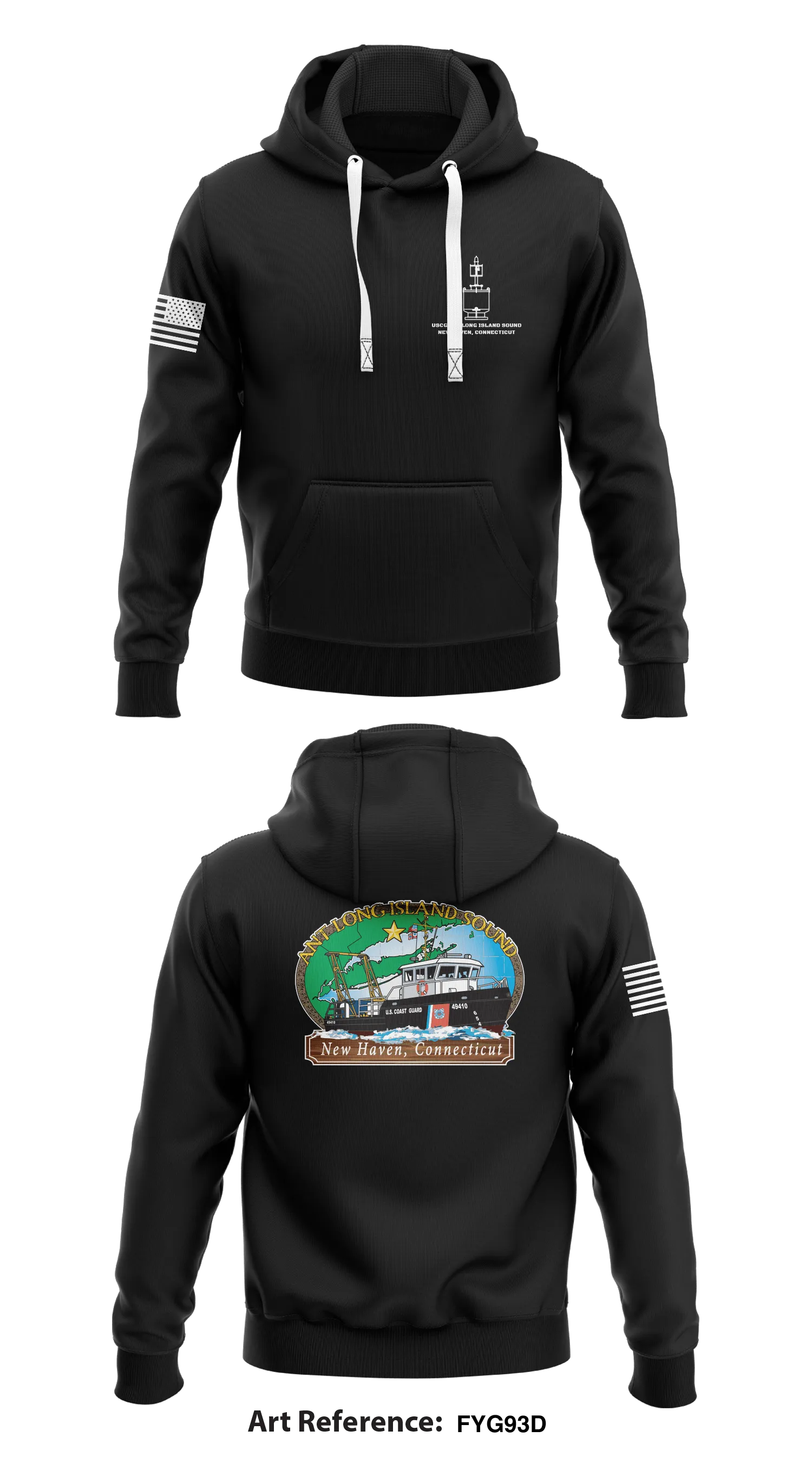 USCG ANT Long Island Sound Store 1  Core Men's Hooded Performance Sweatshirt - FyG93D