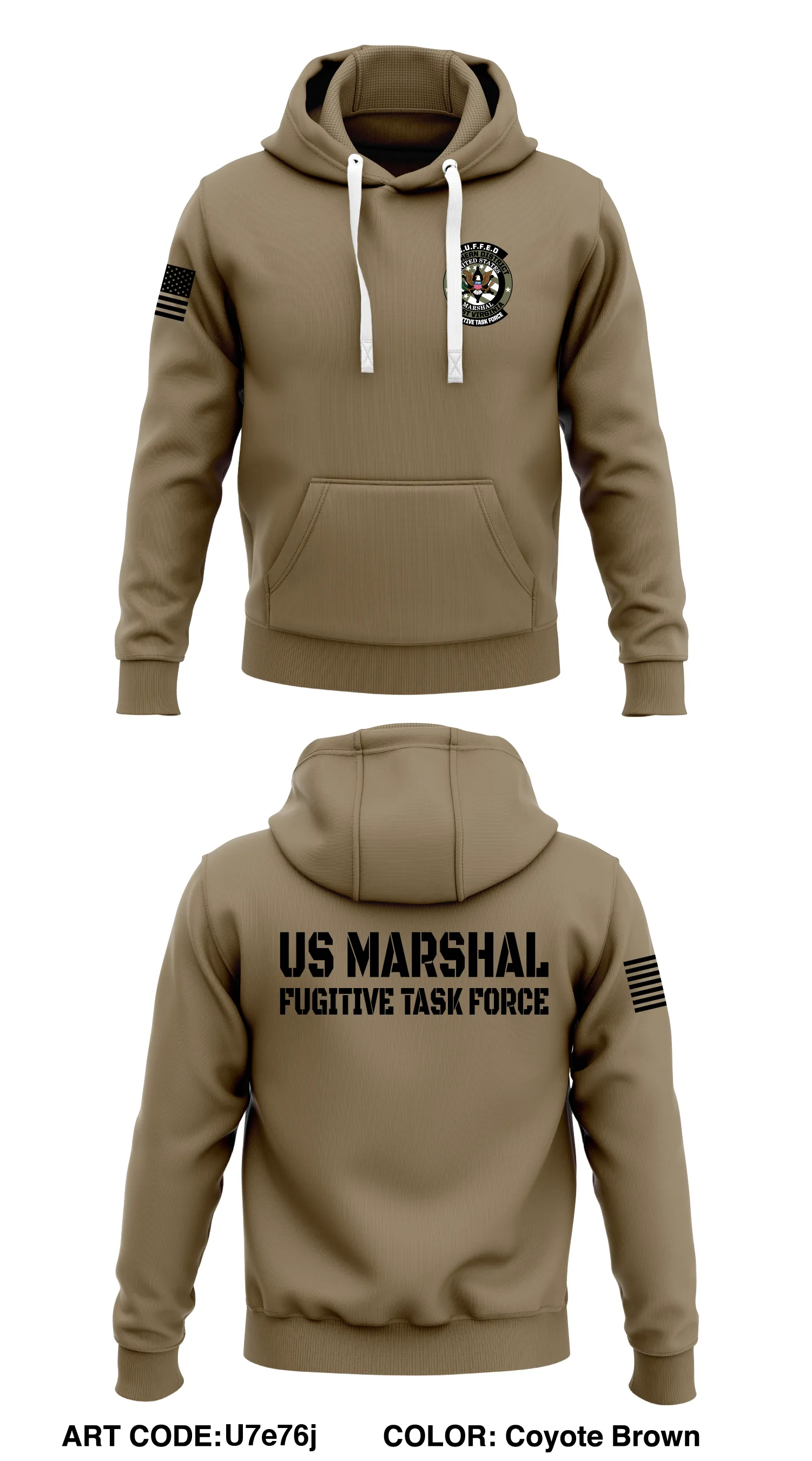 USMS CUFFED  Core Men's Hooded Performance Sweatshirt - U7e76j