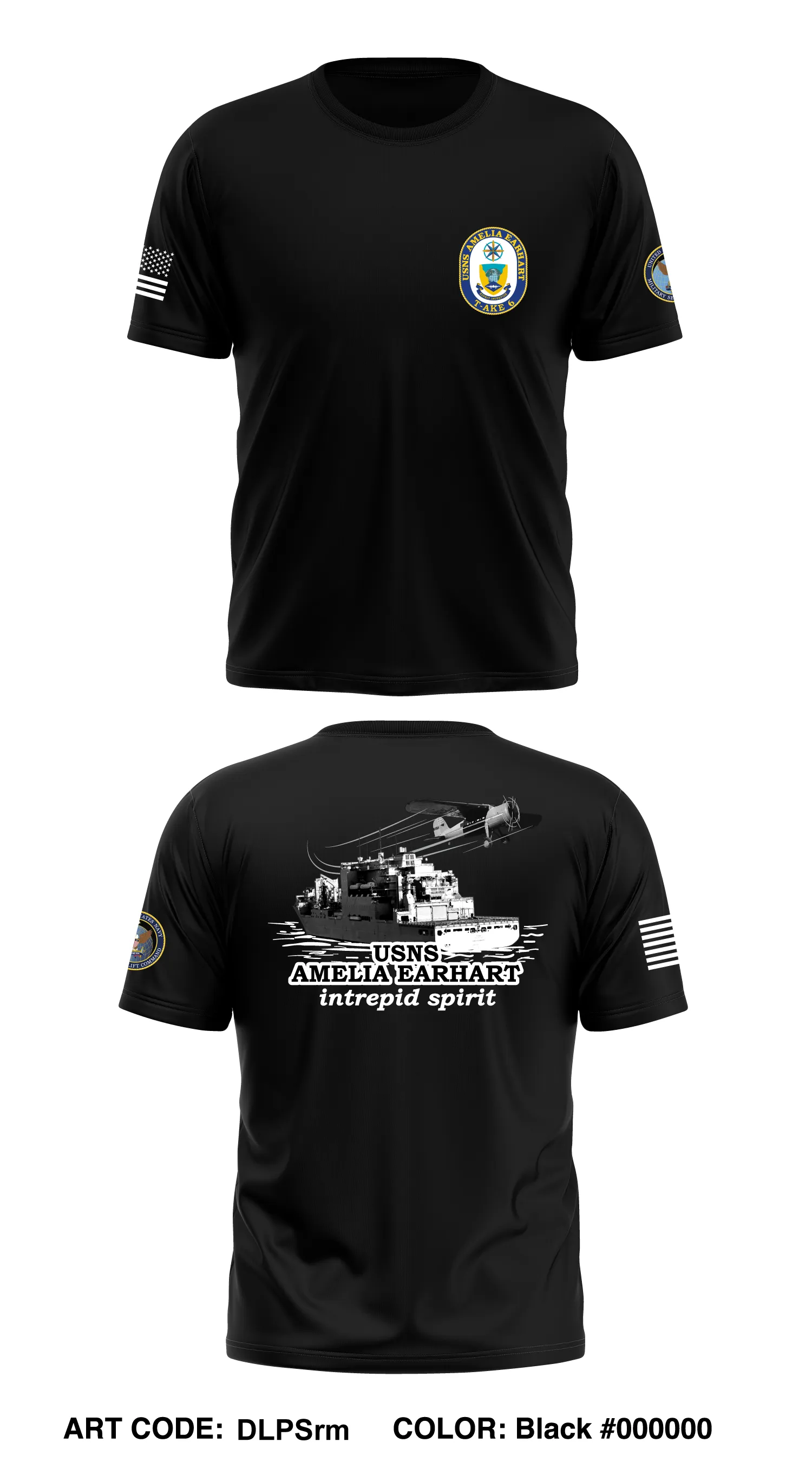 USNS AMELIA EARHART Core Men's SS Performance Tee - DLPSrm