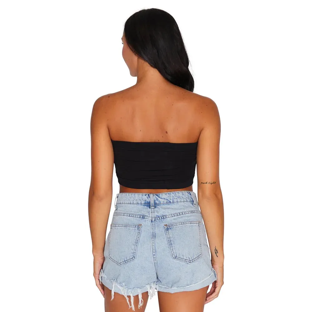 Vermont Black Bandeau Top