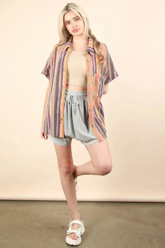VERY J Mineral Washed Comfy Baggy Shorts