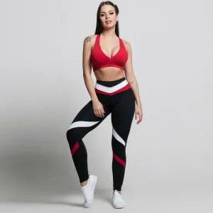 VictoryVibe High-Waist Chevron Leggings