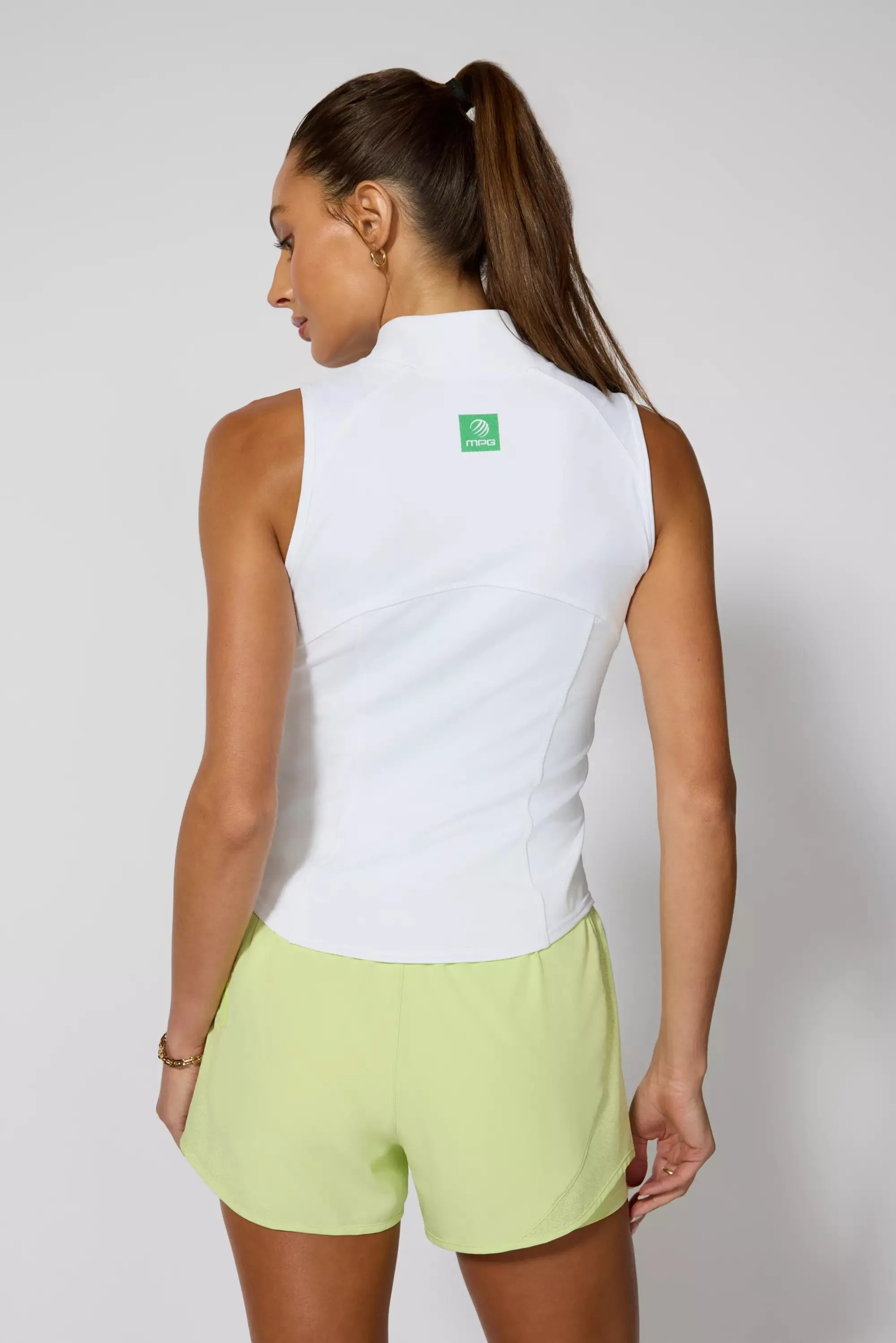 Vital 1/4 Zip Tank - White