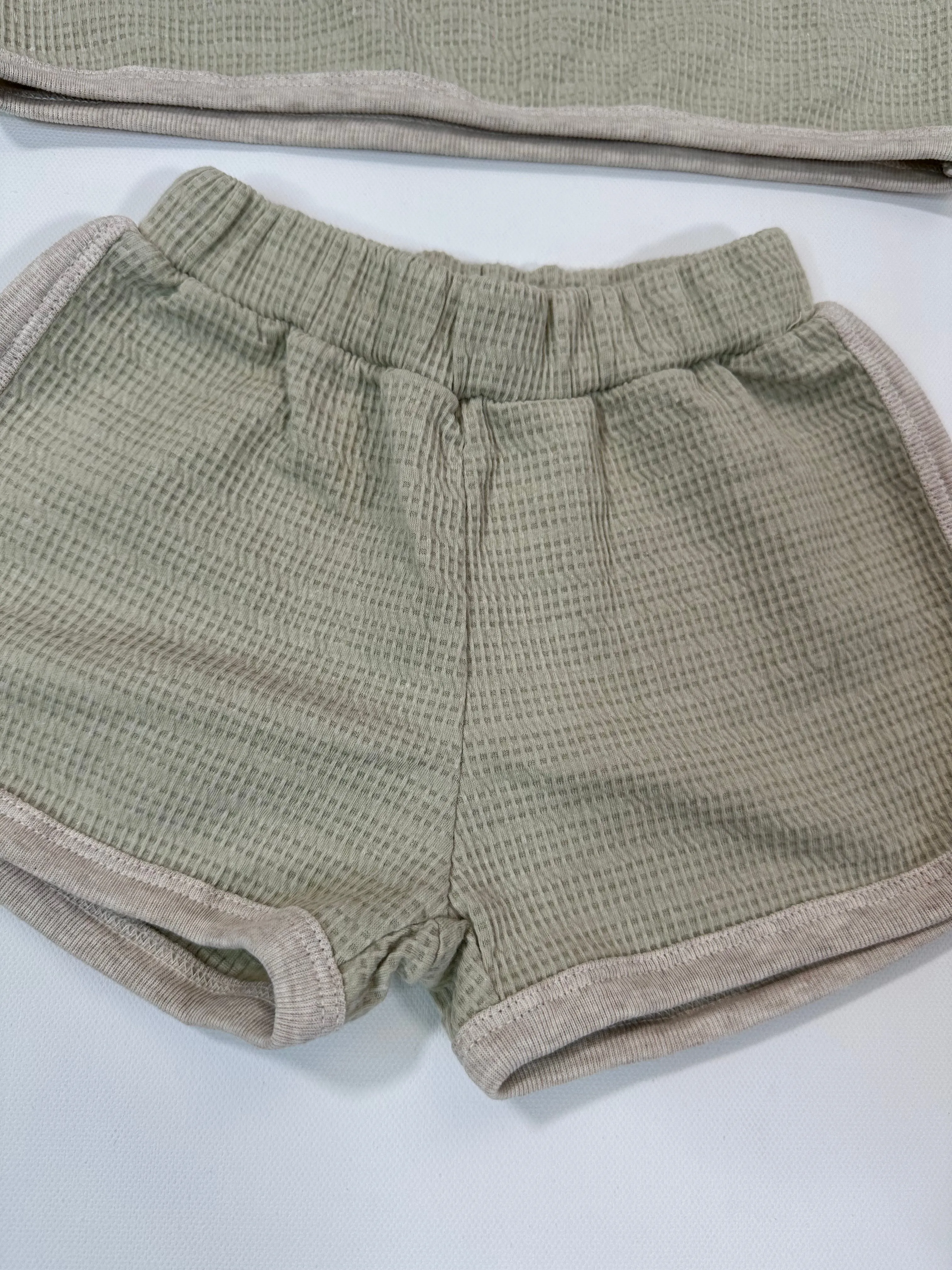 Waffle Tee and Shorts Set