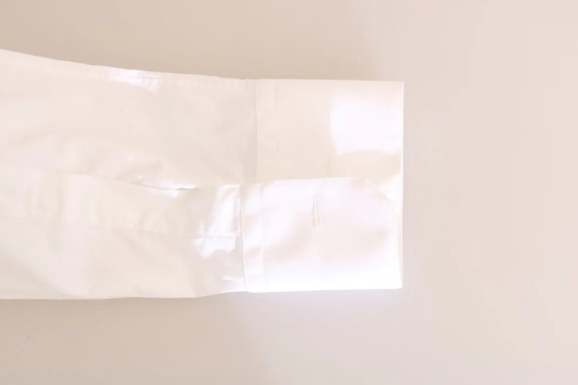 White Cotton Slim Fit Shirt