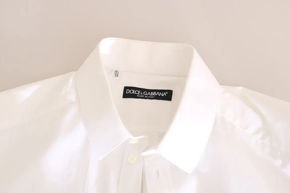 White Cotton Slim Fit Shirt