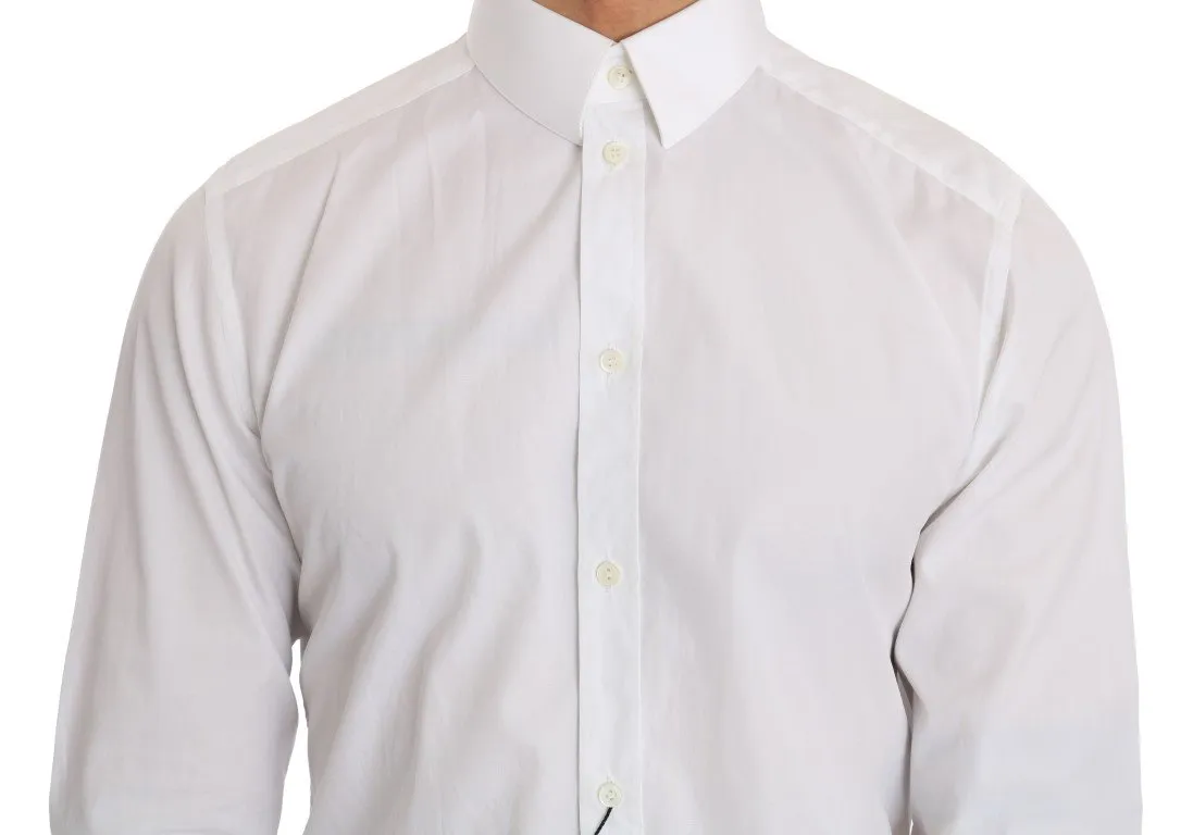 White Cotton Slim Fit Shirt