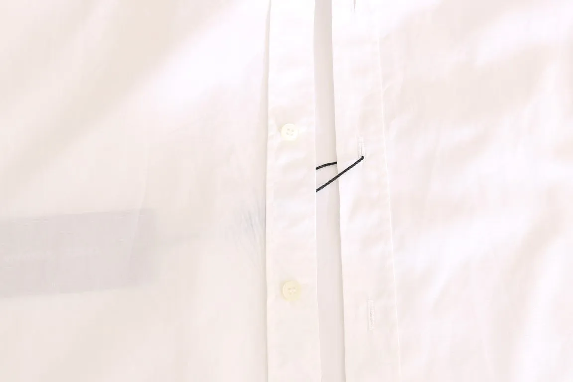 White Cotton Slim Fit Shirt