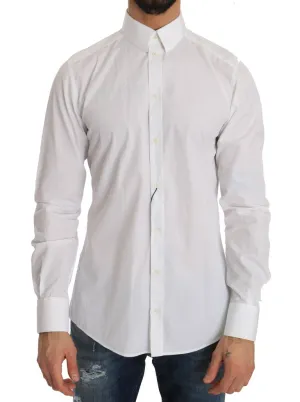 White Cotton Slim Fit Shirt