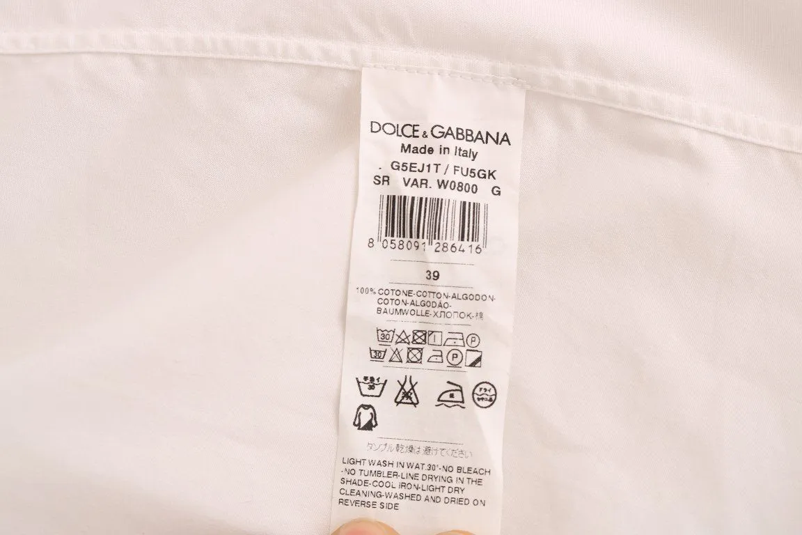 White Cotton Slim Fit Shirt