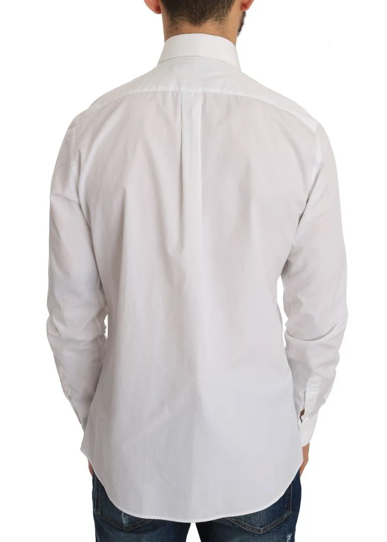White Cotton Slim Fit Shirt