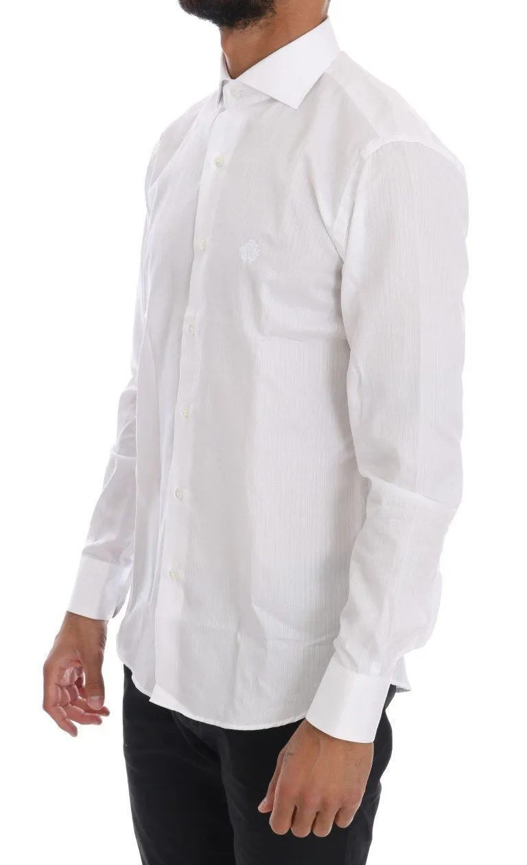 White Striped Slim Fit Shirt