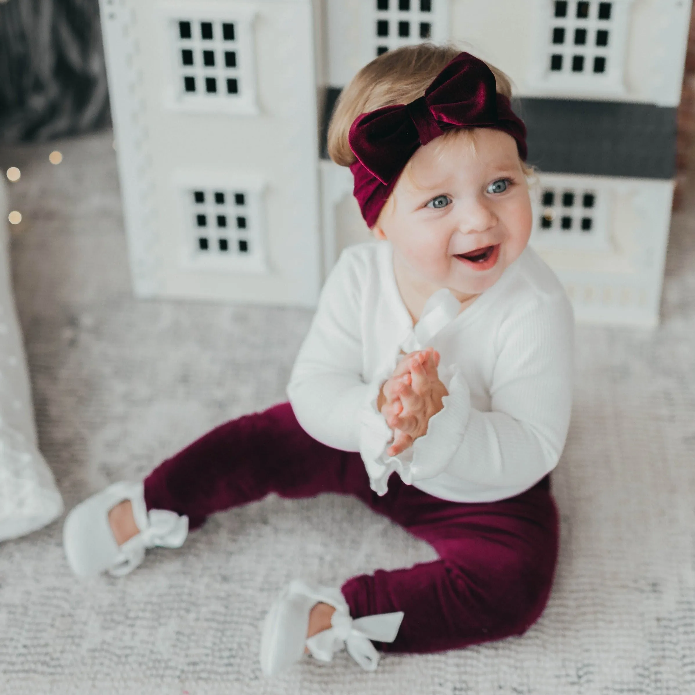 Winnie Luxe Velour Leggings - Sugarplum