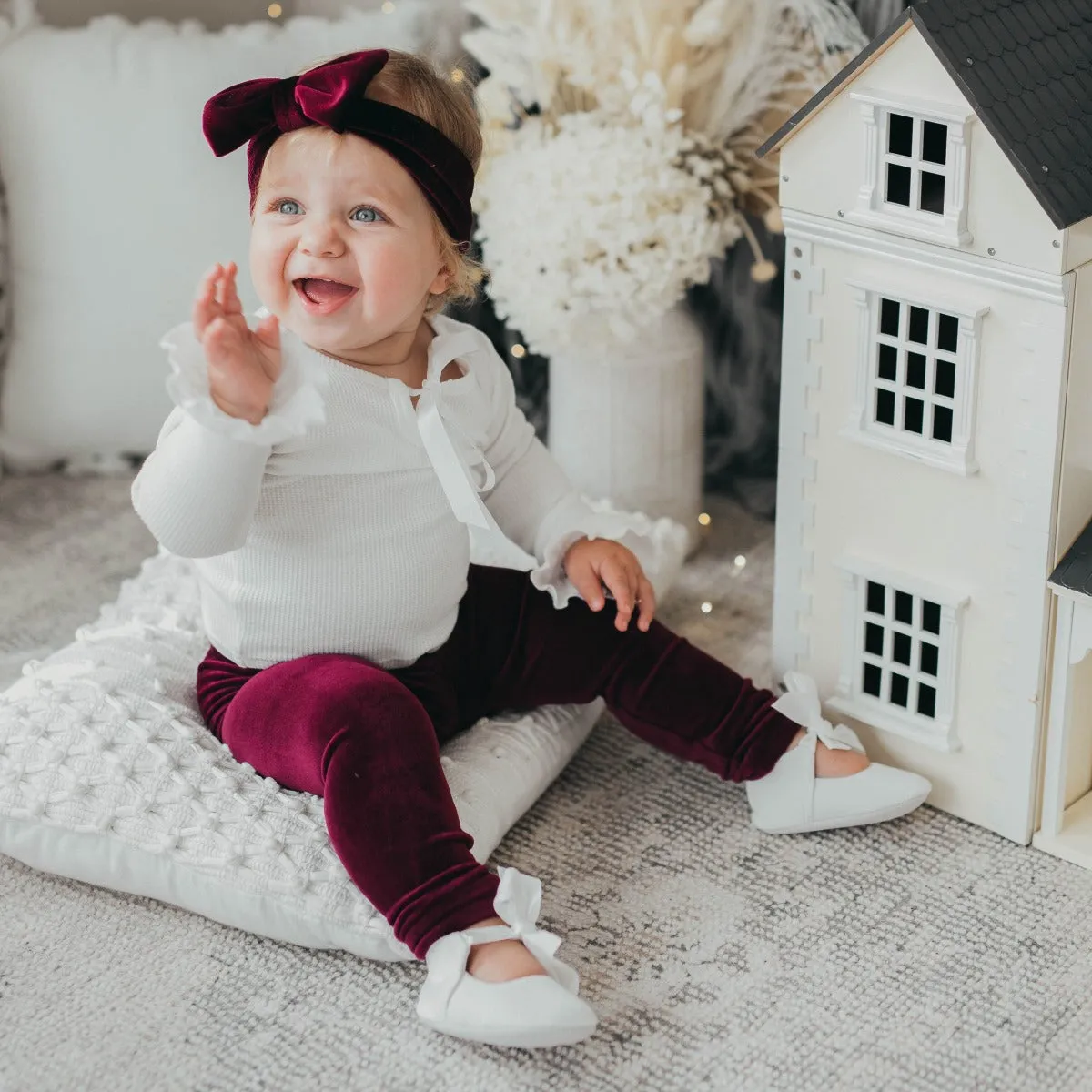 Winnie Luxe Velour Leggings - Sugarplum