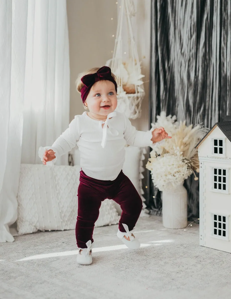 Winnie Luxe Velour Leggings - Sugarplum