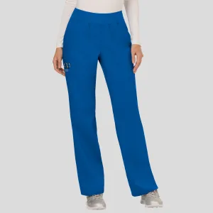 Women's Elastic Waistband Cargo Pull-On Scrub Pant | Royal