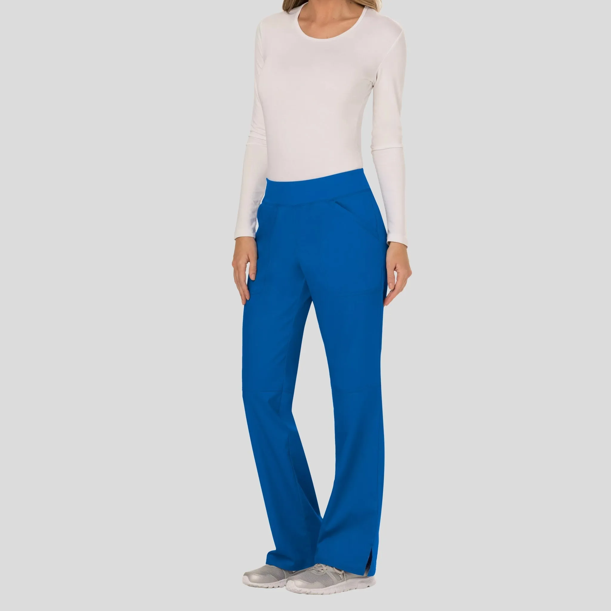 Women's Elastic Waistband Cargo Pull-On Scrub Pant | Royal