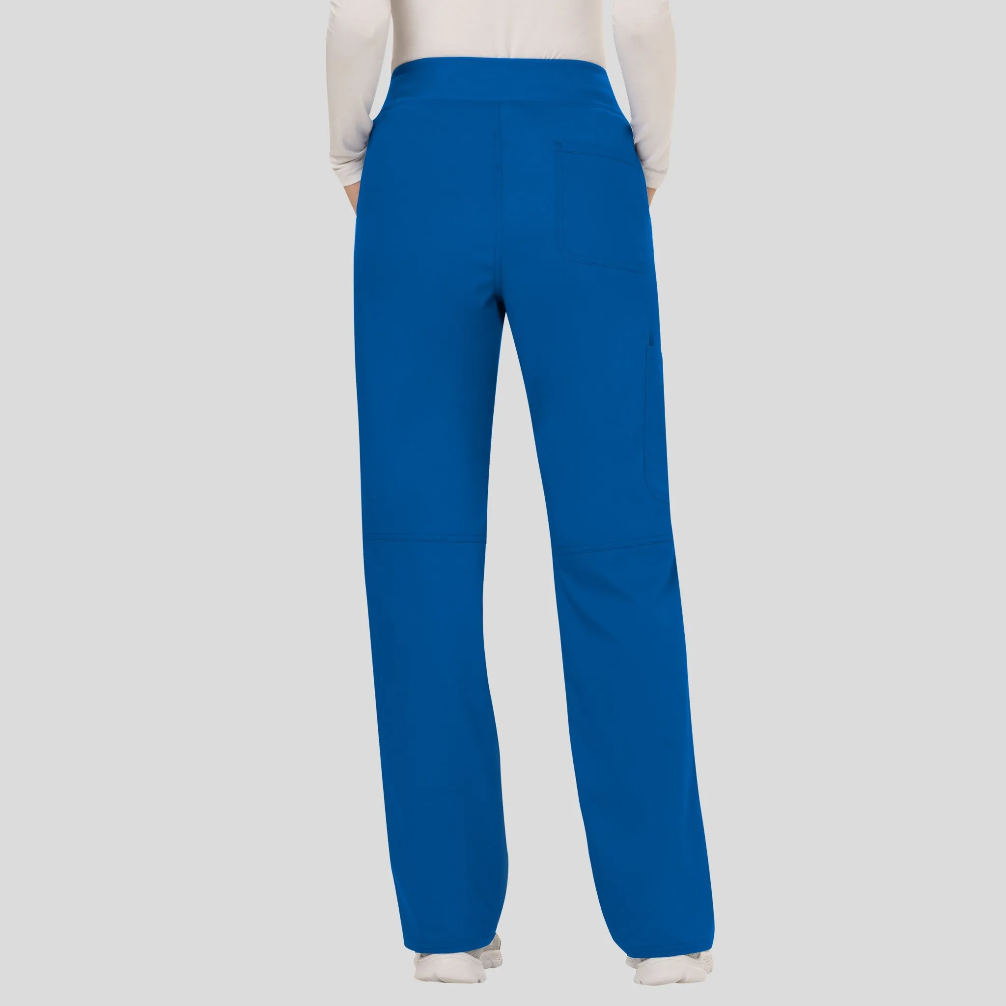 Women's Elastic Waistband Cargo Pull-On Scrub Pant | Royal