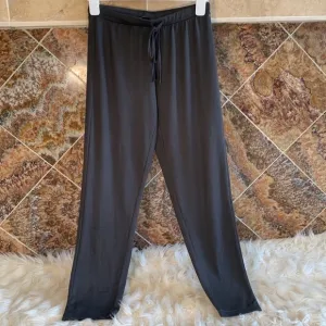 Women’s Natori Ribbed Super Soft Pajama Pant in Dark Gray Size Small