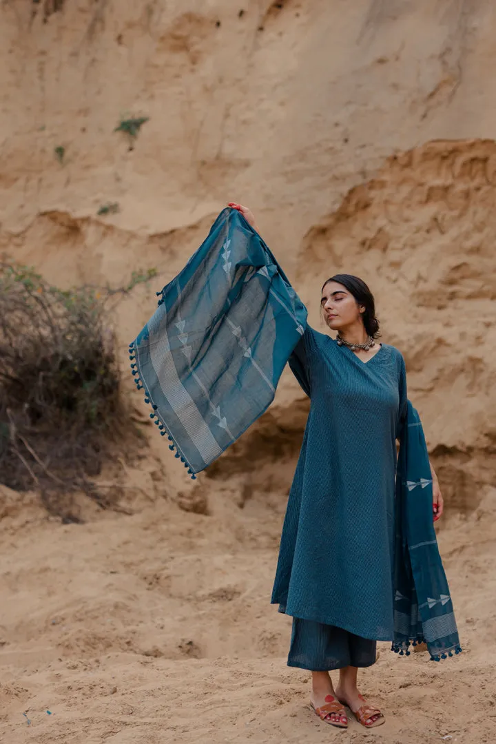 Yale Blue Kurta Set